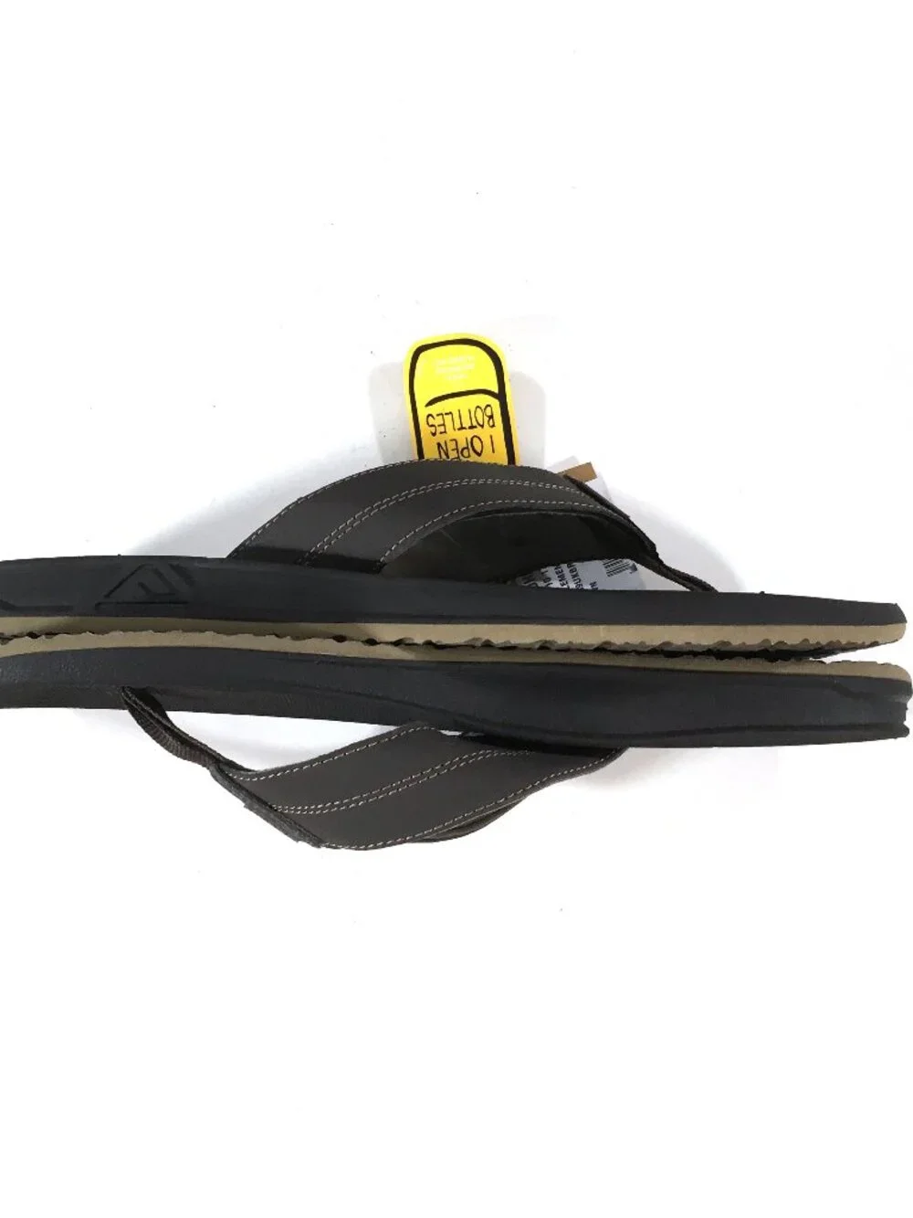 Reef Element TQT Flip Flop Sandals Mens 13 Dark Brown Bottle Opener